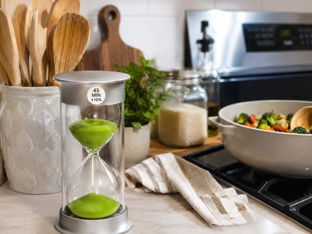 SuLiao 45 Minute Hourglass Timer Green Sand Large Visual Classroom & Study Timer